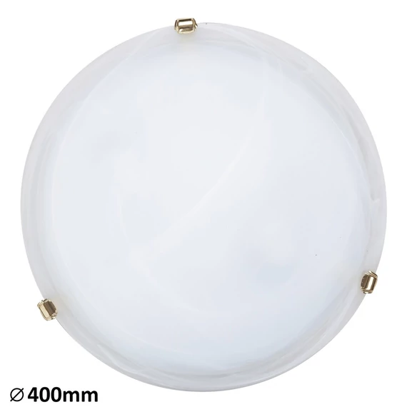 RÁBALUX Alabastro mennyezeti lámpa, D40 E27 2x60W fehér/arany (3301)