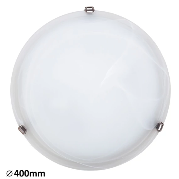 RÁBALUX Alabastro mennyezeti lámpa, D40 E27 2x60W fehér/króm (3302)