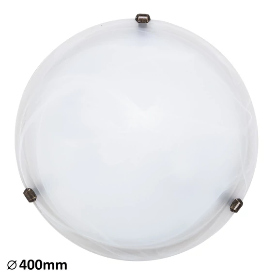 RÁBALUX Alabastro mennyezeti lámpa, D40 E27 2x60W fehér/bronz (3303)