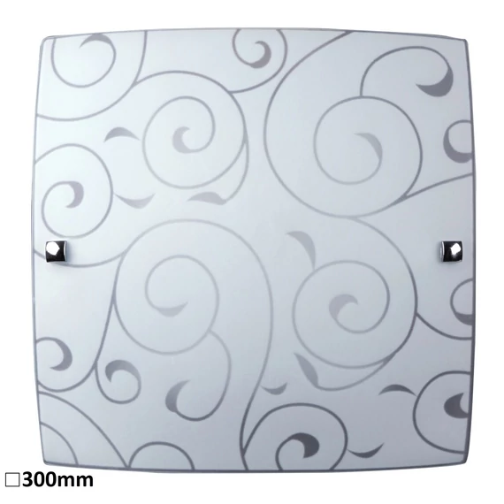 RÁBALUX Harmony lux mennyezeti lámpa 300x300 E27 60W króm/fehér (3854)