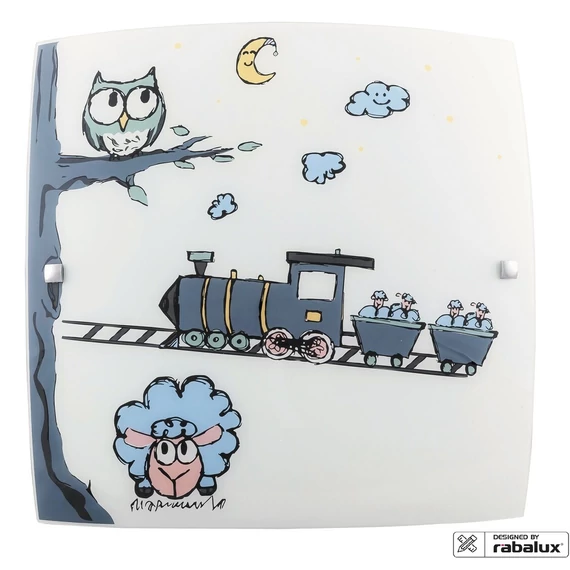 RÁBALUX Shepherd mennyezeti gyereklámpa E27 2x60W éjszakai vonat (4557)