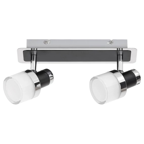 RÁBALUX Harold fürdőszobai fali lámpa, LED10W, IP44, króm/fekete/opál (5022)