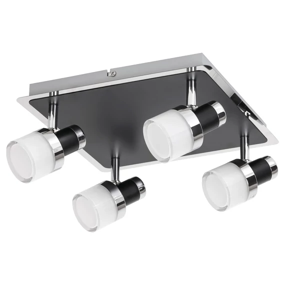 RÁBALUX Harold fürdőszobai fali lámpa, LED20W, IP44, króm/fekete/opál (5024)