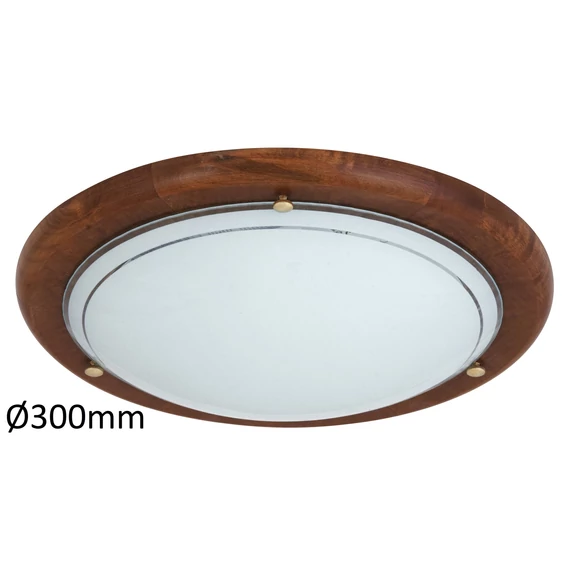 RÁBALUX Ufo mennyezeti lámpa, fa, D30, E27, 60W, tölgy opál (5417)