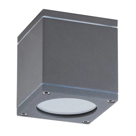 RÁBALUX Akron kültéri mennyezeti lámpa, szögletes, GU10, 35W, szürke, IP54 (8149)