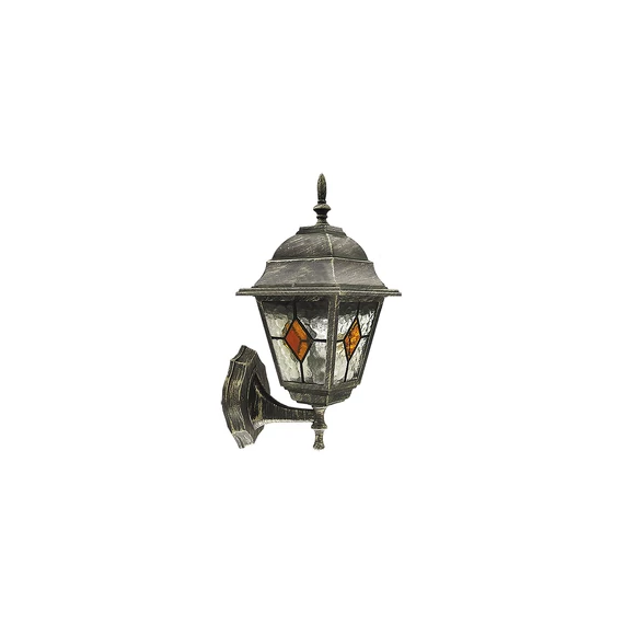 RÁBALUX Monaco kültéri fali lámpa, 60W, antik arany tiffany, IP43 (fel) (8182)