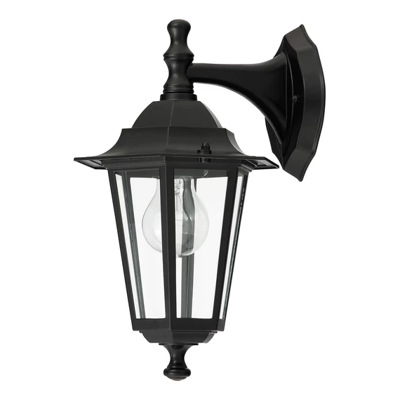 RÁBALUX Velence kültéri fali lámpa, E27, 60W, fekete, IP43 (le) (8202)
