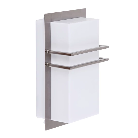 RÁBALUX Seattle kültéri fali lámpa, E27, 11W, inox IP44 (8229)