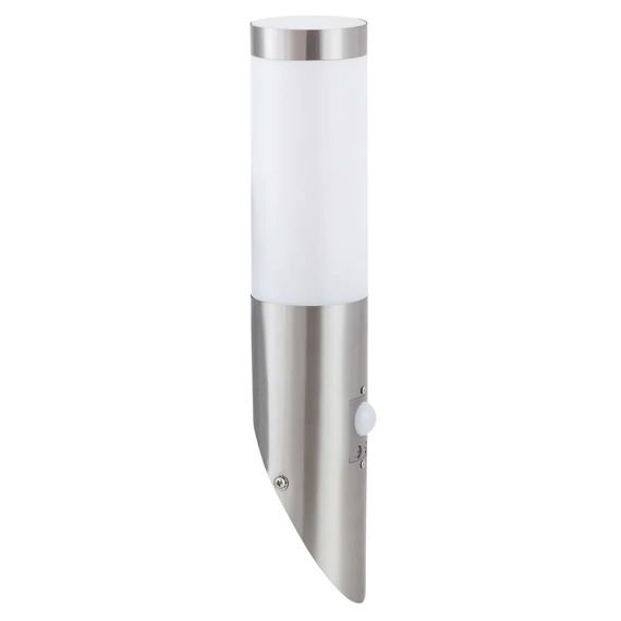 RÁBALUX Inox torch kültéri fali lámpa, E27, 25W, IP44, mozgásérzékelővel (8266)