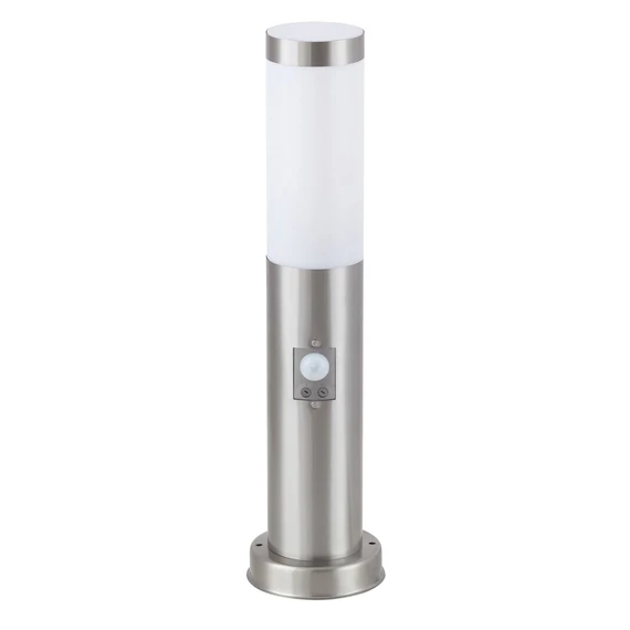 RÁBALUX Inox torch kültéri állólámpa, 50cm, 25W, IP44, mozgásérzékelővel (8267)