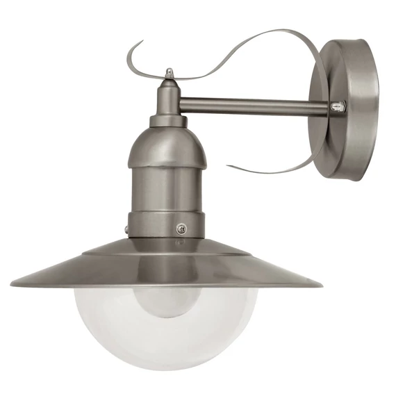 RÁBALUX Oslo kültéri fali lámpa, E27, 60W, inox IP44 (8270)