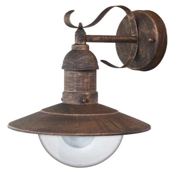 RÁBALUX Oslo kültéri fali lámpa, E27, 60W, antik arany, IP44 (8271)