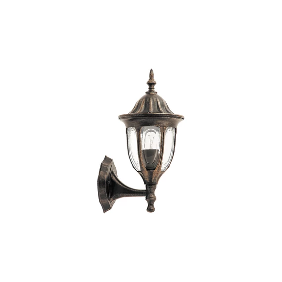 RÁBALUX Milano kültéri fali lámpa, E27, 60W, antik arany, IP43 (fel) (8372)