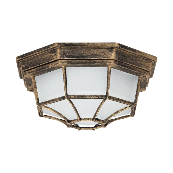 RÁBALUX Milano kültéri mennyezeti lámpa, E27, 100W, antik arany, IP44 (8376)
