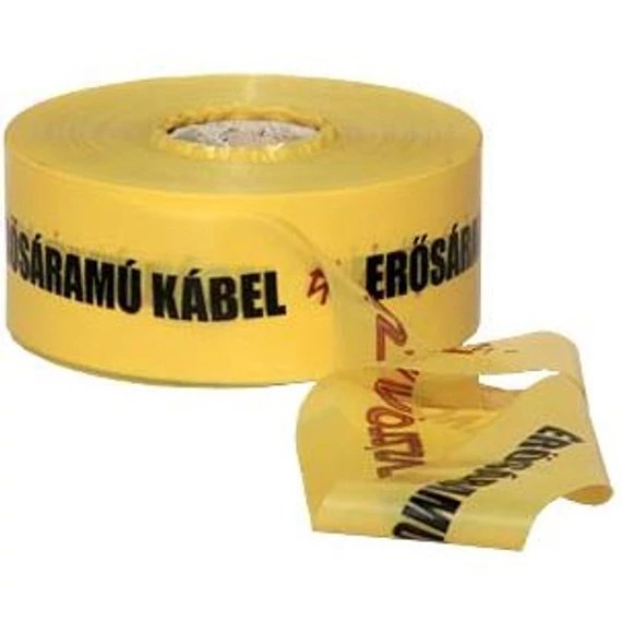 KÖZMŰJELZŐ PVC " ERŐSÁRAMÚ KÁBEL" - KÁBELJELZŐ SZALAG 500M (JELÖLŐ SZALAG) (1300107727)