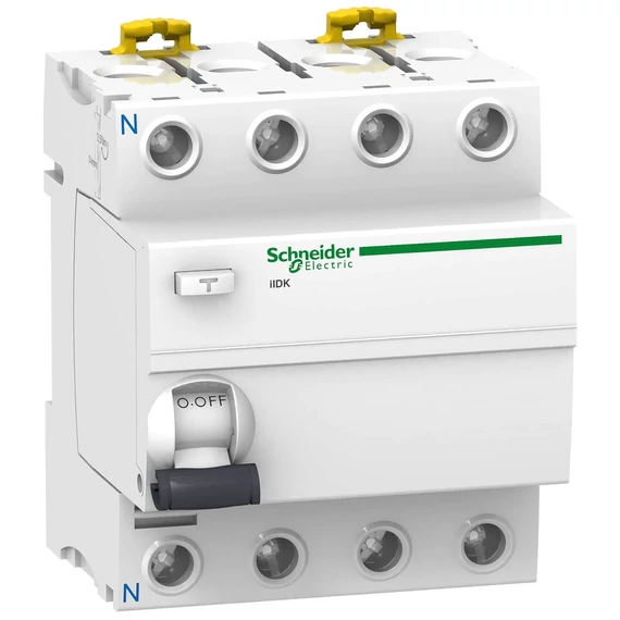 SCHNEIDER ELECTRIC ACTI9 iID K áram-védőkapcsoló (Fi-relé), AC osztály, 4P, 40A, 30mA (A9R50440)
