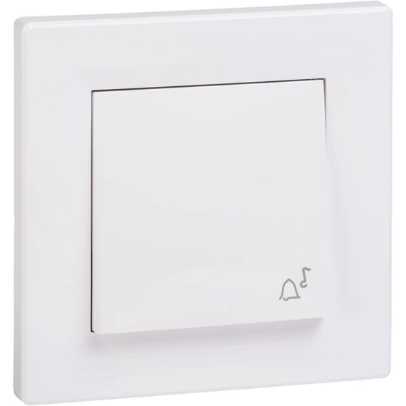 SCHNEIDER ELECTRIC ASFORA Egypólusú nyomó, csengő - IP44, kerettel, fehér (EPH0800221)