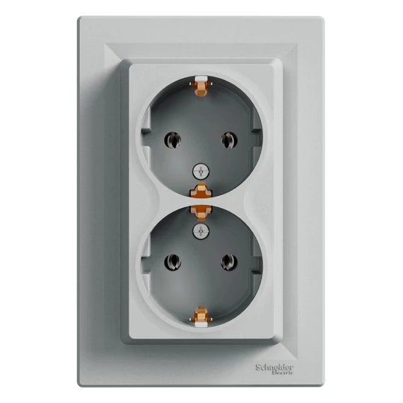 SCHNEIDER ELECTRIC ASFORA 2x2P+F csatlakozóaljzat, csavaros, alumínium (EPH9900161)