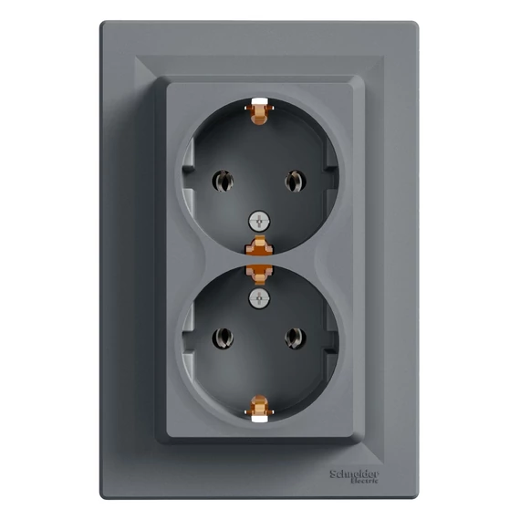 SCHNEIDER ELECTRIC ASFORA 2x2P+F csatlakozóaljzat, csavaros, acél (EPH9900162)