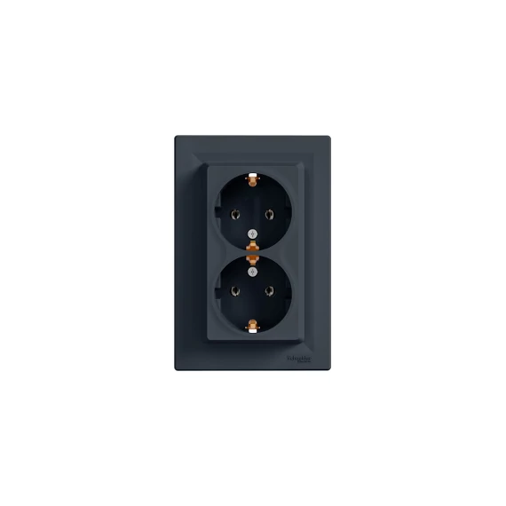 SCHNEIDER ELECTRIC ASFORA 2x2P+F csatlakozóaljzat, csavaros, antracit (EPH9900171)