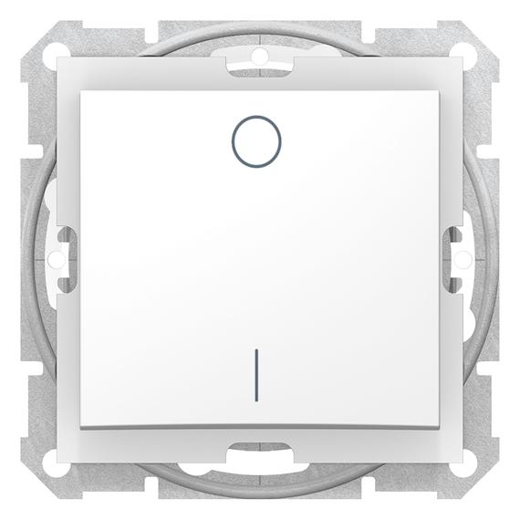 SCHNEIDER ELECTRIC SEDNA Kétpólusú kapcsoló, rugós bekötés, 10AX, IP44, fehér (SDN0200321)