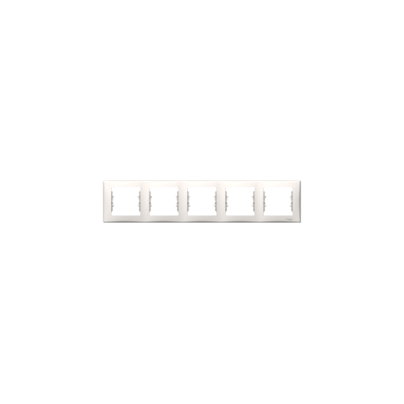 SCHNEIDER ELECTRIC SEDNA Ötös keret, vízszintes, krém (SDN5800923)