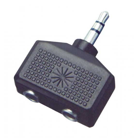 Somogyi Elektronic Audió átalakító, 3,5 mm sztereó dugó-2 x 3,5 mm sztereó alj (AC 16)