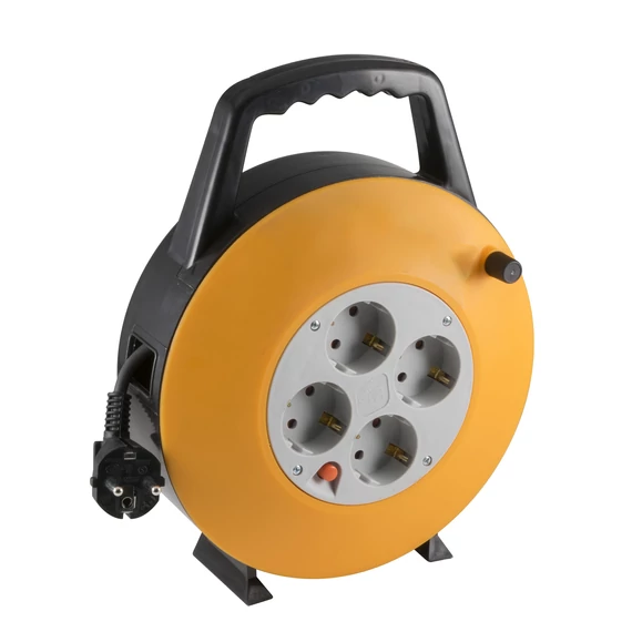 Somogyi Elektronic Kábeldob, 4 földelt aljzat, 10 m (HJR 3-10)