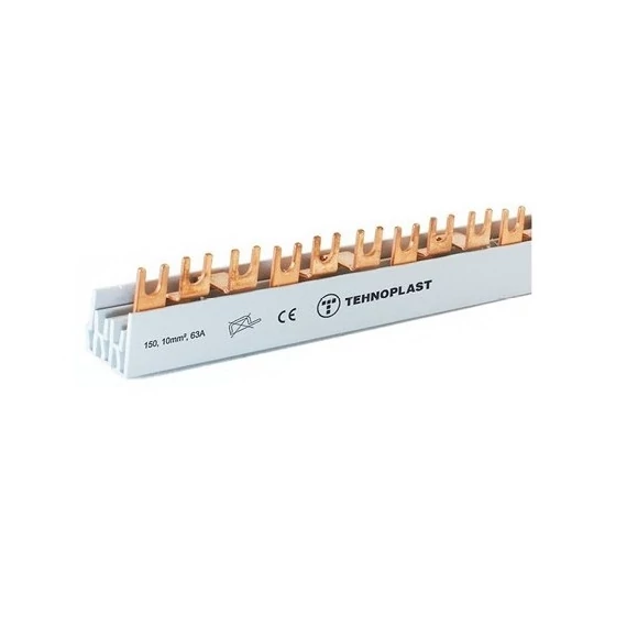 TEHNOPLAST Sorolósín, 3 fázis, fésűs típus, szigetelt, 63A - 1000 mm (THP-140)