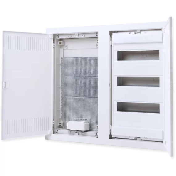 TEHNOPLAST Süllyesztett lakáselosztó doboz COMBO PREMIUM sorozat, fém ajtó, 36+6 modulos, 592x692x96 mm, IP30 (THP-2xU36EP-COMBO)