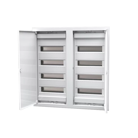 TEHNOPLAST Süllyesztett lakáselosztó doboz STANDARD, fém ajtó, 48+48 modulos, 717x692x96 mm, IP30 (THP-2xU48ES)