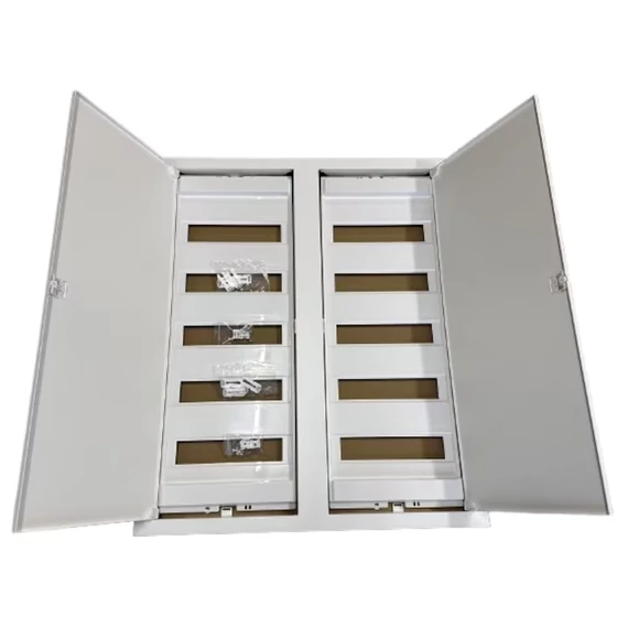 TEHNOPLAST Süllyesztett lakáselosztó doboz PREMIUM, fém ajtóval, 2x(60+10) modulos, 842x692x96 mm, IP30 (THP-2xU60EP)