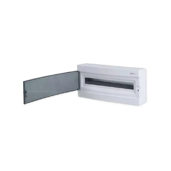 TEHNOPLAST Falon kívüli lakáselosztó doboz, C sorozat, 24 modulos, átlátszó ajtó, 1soros, 501x233x98 mm,IP40 (THP-N1x24C)
