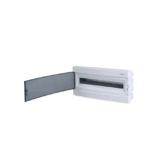 TEHNOPLAST Süllyesztett lakáselosztó doboz, C sorozat, 24 modulos, átlátszó ajtó, 1soros, 500x255x106 mm, IP40 (THP-U1x24C)