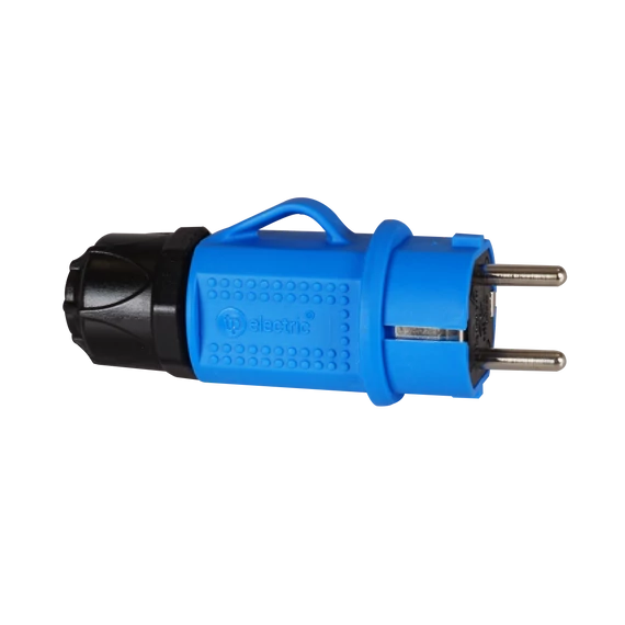 TP ELECTRIC Dugvilla tömszelencével, (kék-fekete) 1Px16A, IP44, 250VAC, német (DIN) típus (3101-700-0900)
