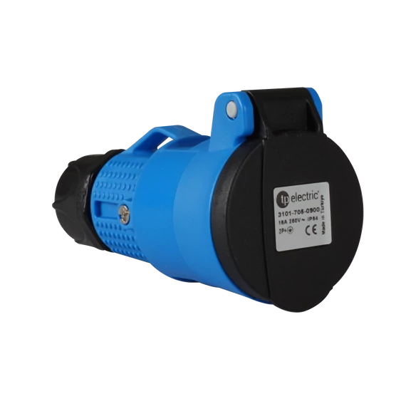 TP ELECTRIC Dugalj tömszelencével, 1Px16A, IP54, 250VAC, német (DIN) típus, kék (3101-705-0900)