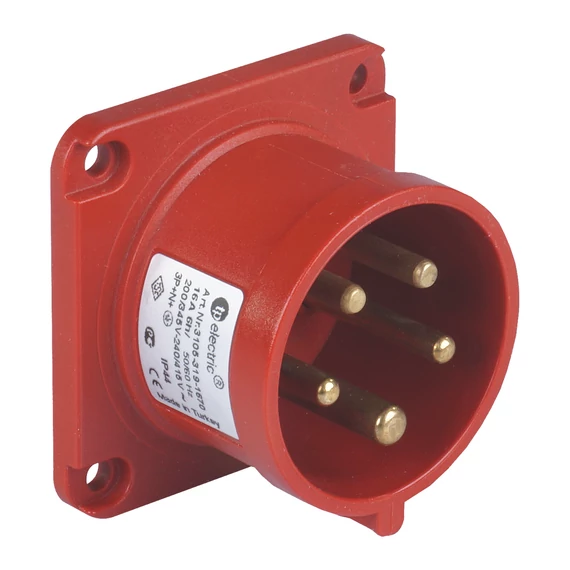 TP ELECTRIC Beépíthető dugvilla, 5x32A, IP44, 75 x 75 mm (3107-320-1675)