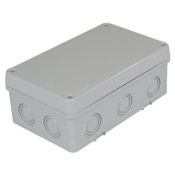TP ELECTRIC Kötődoboz 110x180x70 IP67 perforált oldalfalú, teli tető, 10db kikönnyítés (3310-214-0600)