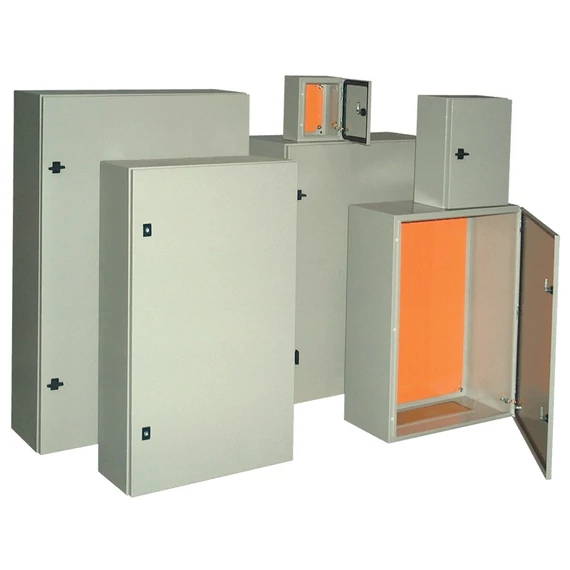 TRACON Fém elosztószekrény, acél, szürke, HxWxD=400x300x200mm, IP55 (TFE403020)