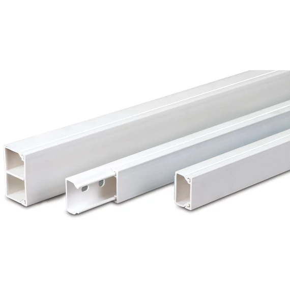 DIETZEL UNIVOLT MIK 25/40 fehér 2m/szál, 30m/köteg müanyag kábelcsatorna,fedéllel,furattal,fehér,UV-álló, >1250N,-5°C/+60°C (004864)