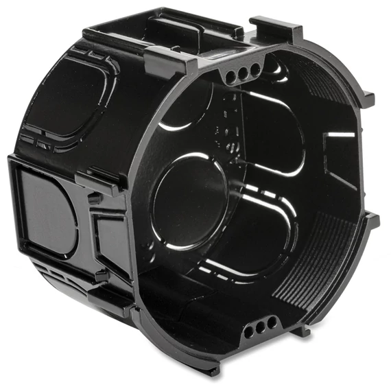 DIETZEL UNIVOLT ASD 70, fedél nélkül, fekete szerelvénydoboz, vakolat alá, egyrészes, sorolható, -5°C/+60°C, 45 x Ø70mm (020912)