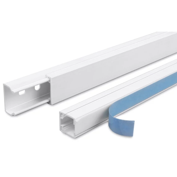 DIETZEL UNIVOLT MIKA 10/16 fehér 2/szál, 30/köteg müanyag kábelcsatorna,fedéllel,öntapadós, UV-álló, >1250N, -5°C/+60°C (040591)