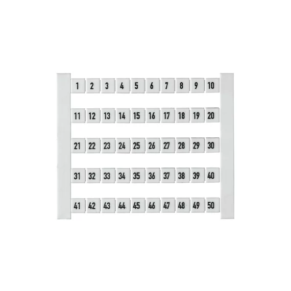WEIDMÜLLER DEK 5 FW 1-50 Dekafix, Sorkapocs jelölő, 5 x 5 mm, fehér (0473460001)