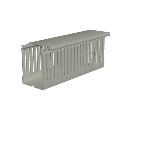 WEIDMÜLLER CD 60X100 4/6 GY Kábelcsatorna, perforált, 60x100mm+fed, 60 mm x 100 mm, 4.00 mm x 6.00 mm, 2000 mm - 2m/db (2589420000)