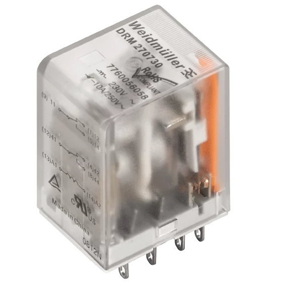 WEIDMÜLLER DRM570024 Relé 24V/DC 4 váltóé. 5A (7760056079)