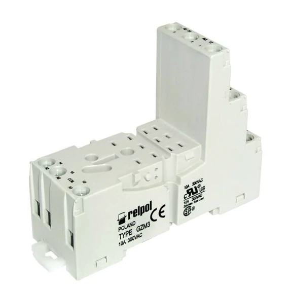 RELPOL GZM3 Relé foglalat, R3/R3N relékhez, szürke 11pin (857412)