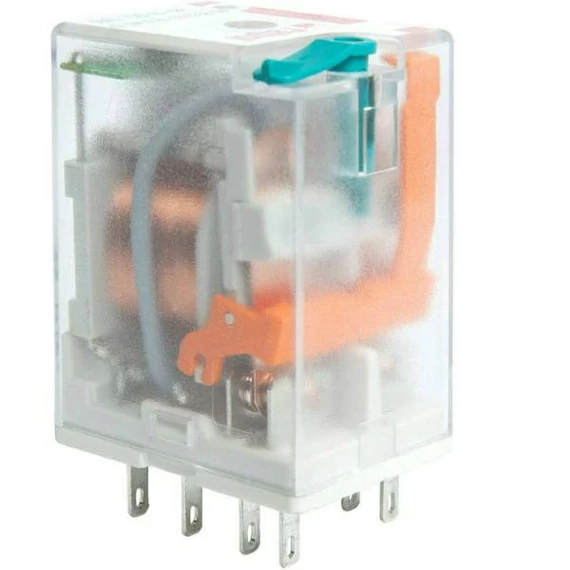RELPOL R3N-2013-23-1024-WTL Miniatűr ipari relé, 3C/O, 10A, 24VDC, tesztkar, LED (8604049