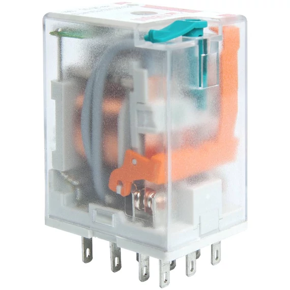 RELPOL R3N-2013-23-5110-WTL Miniatűr ipari relé, 10A 3C/O, 110VAC, tesztkar, LED (860684)