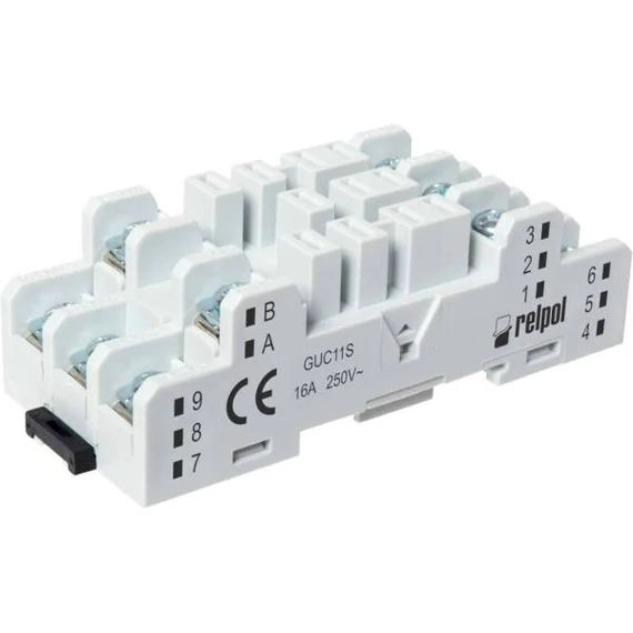 RELPOL GUC11S Relé foglalat, 11 pin RUC relékhez (862591)