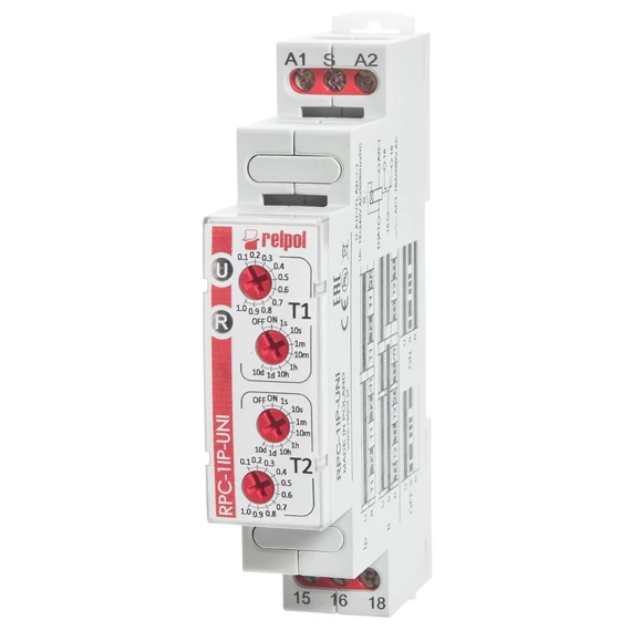 RELPOL RPC-1IP-UNI Aszimetrikus ütemadó, 12-240VAC/DC (863189)
